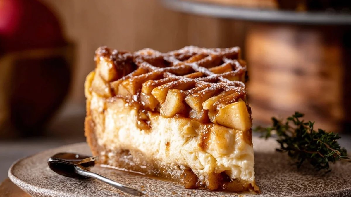 Apple Pie Cheesecake: Creamy, Spiced Autumn Delight