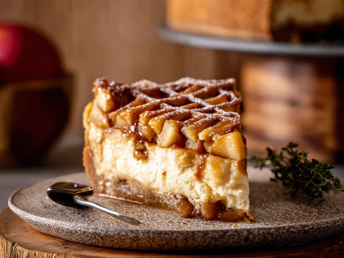 Apple Pie Cheesecake: Creamy, Spiced Autumn Delight - Featured Image