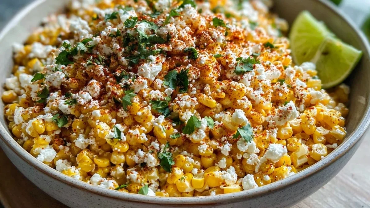 Authentic Mexican Street Corn Salad: Creamy & Zesty