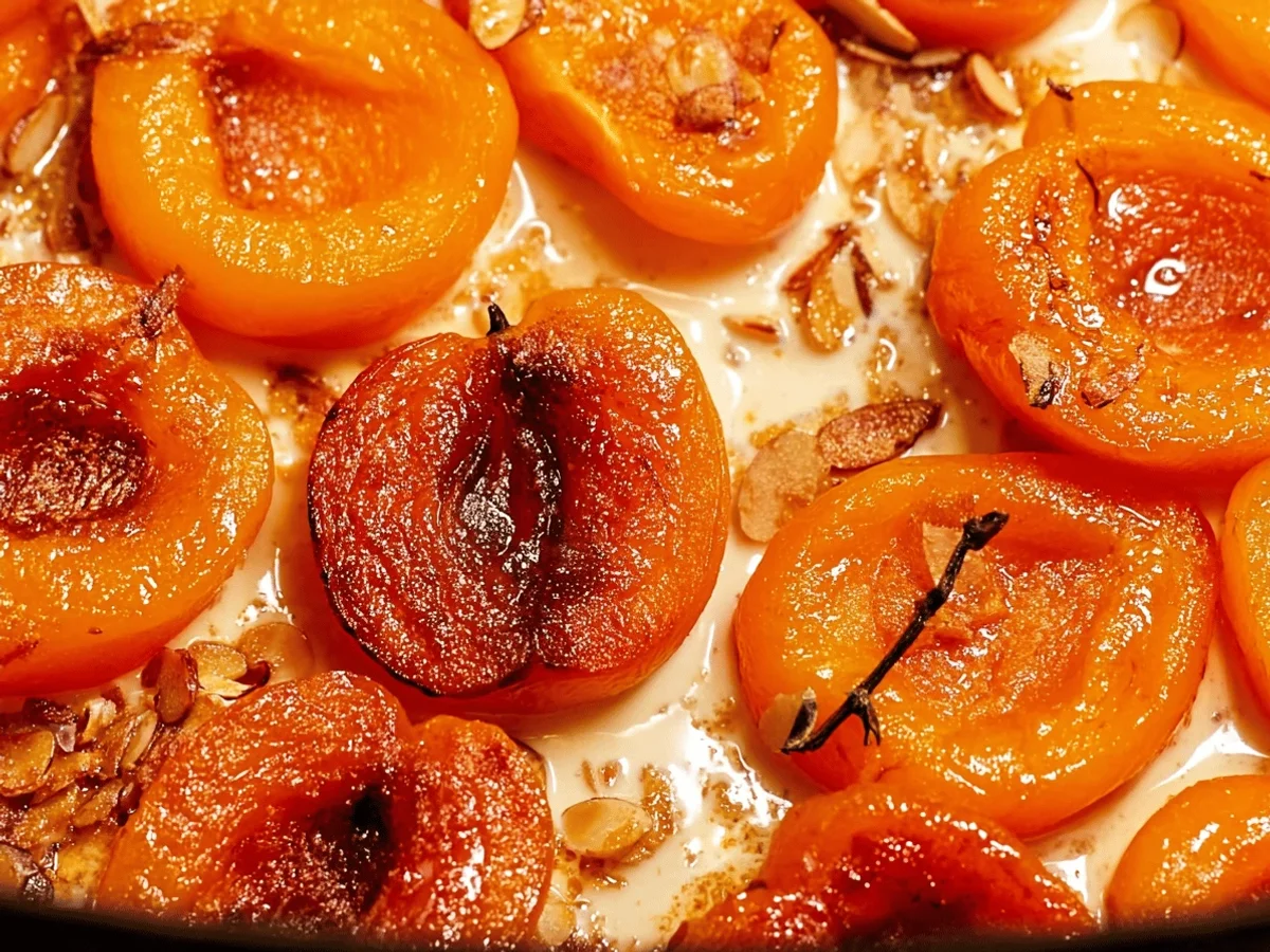 Baked Apricots with Almond Topping Recipe - Featured Image
