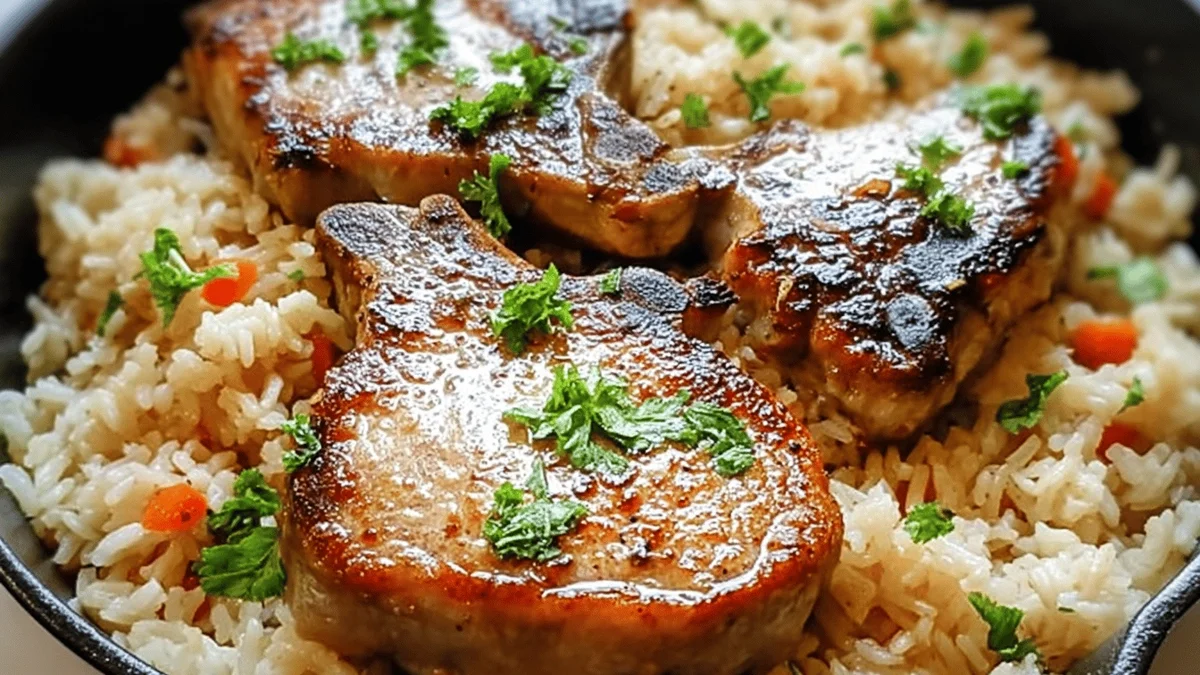 Baked Pork Chops and Rice Recipe
