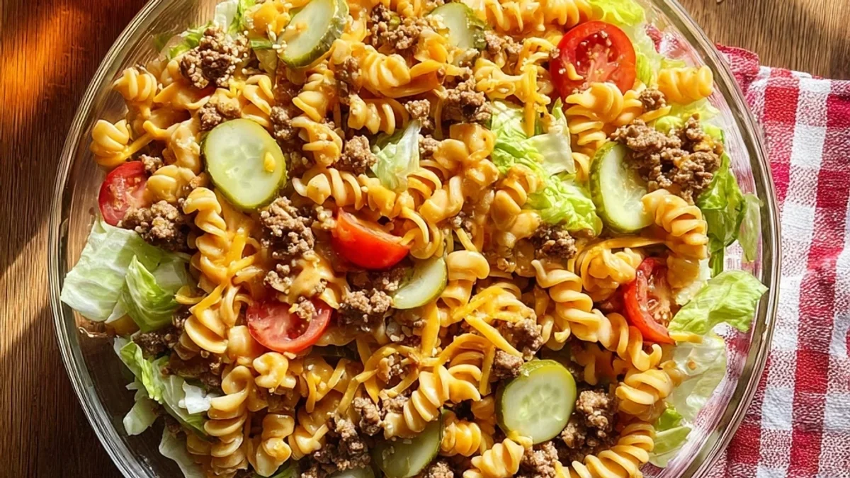 Big Mac Pasta Salad: Tangy, Creamy, & Nostalgic Dinner