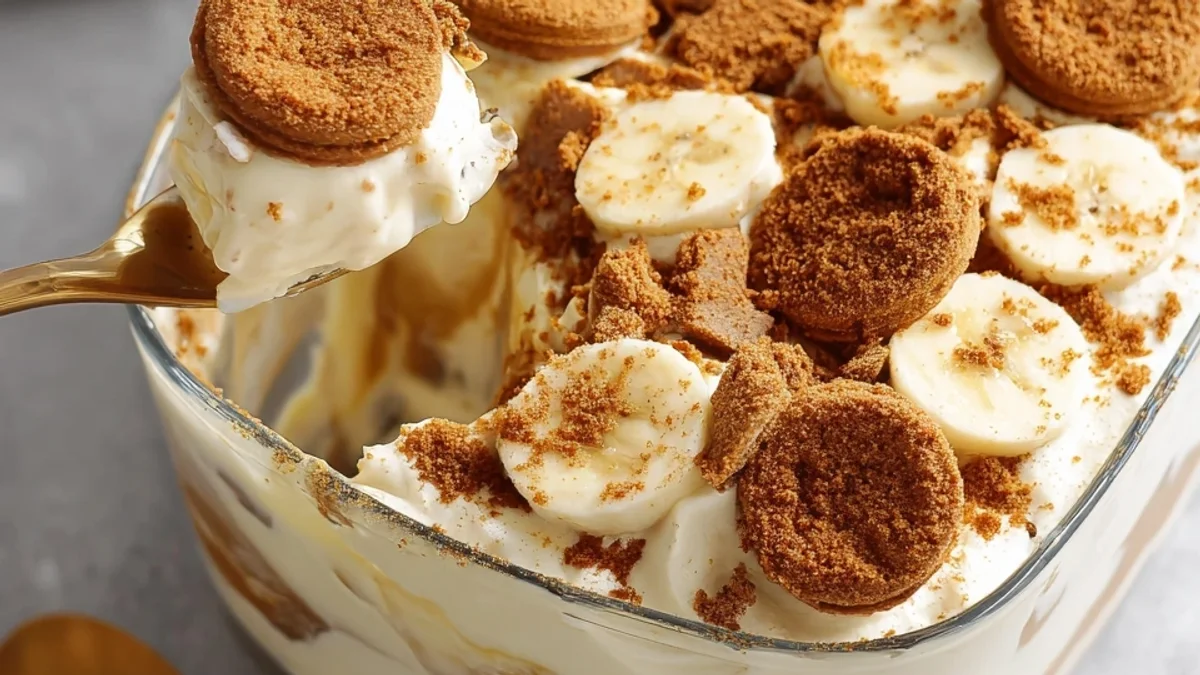 Biscoff Banana Pudding: Creamy No-Bake Dessert