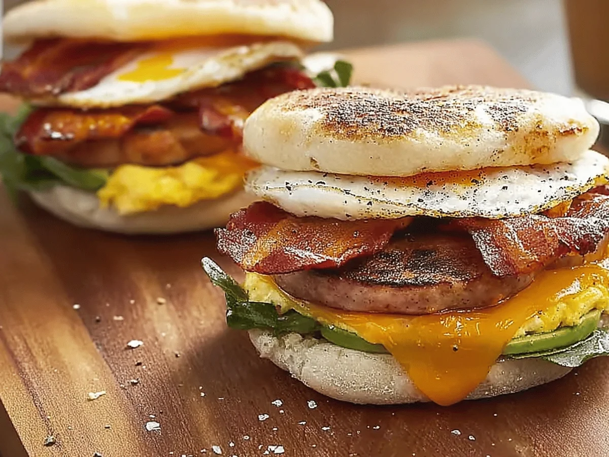 Blackstone Breakfast Sandwiches Recipe - Featured Image