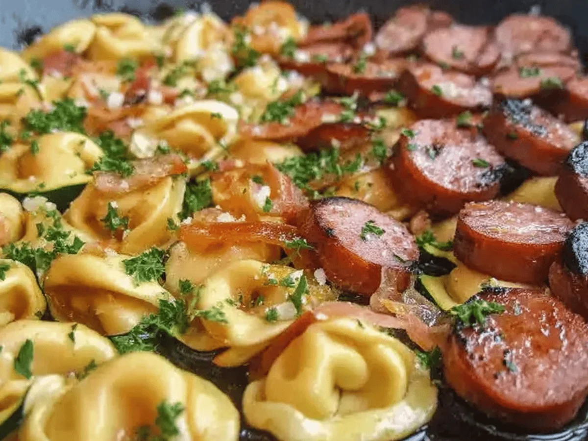 Blackstone Grilled Kielbasa Tortellini Recipe - Featured Image