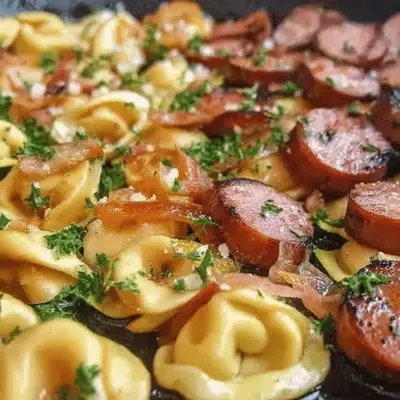Blackstone Grilled Kielbasa Tortellini Recipe