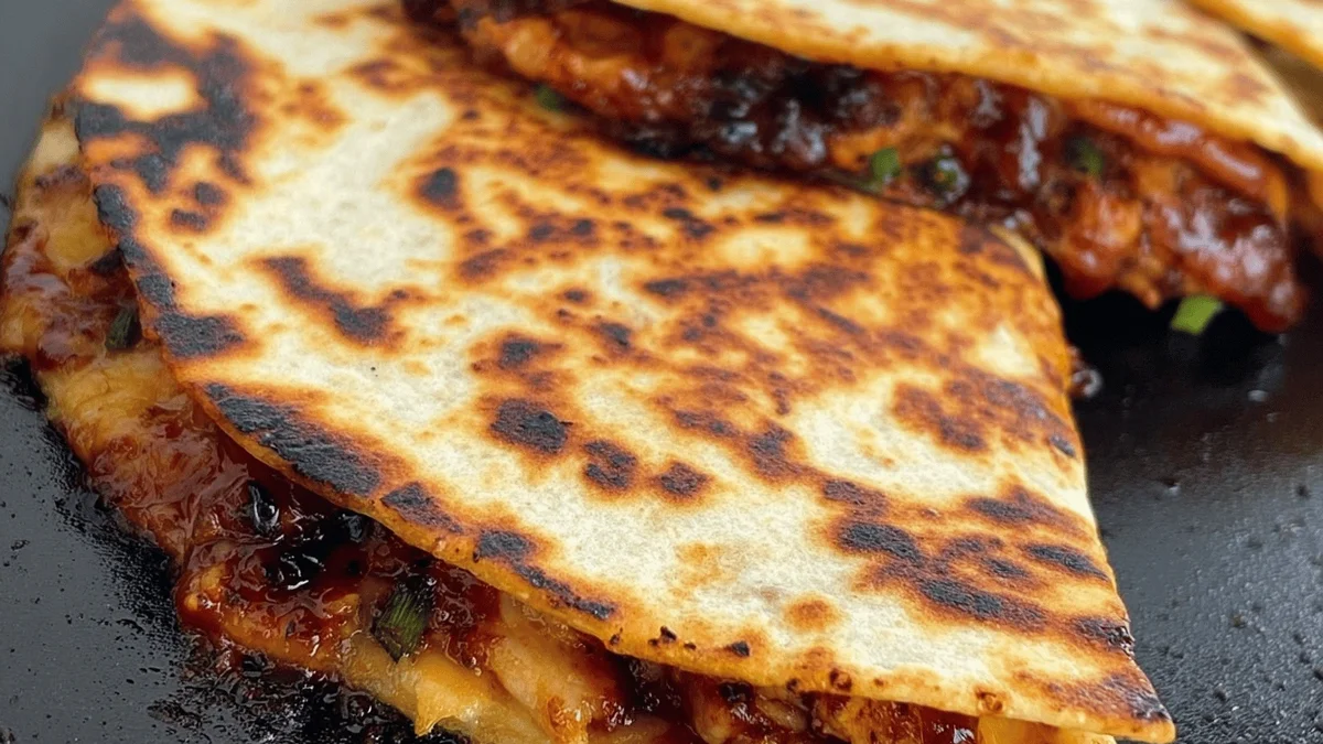 Blackstone Hot Honey BBQ Quesadillas Recipe