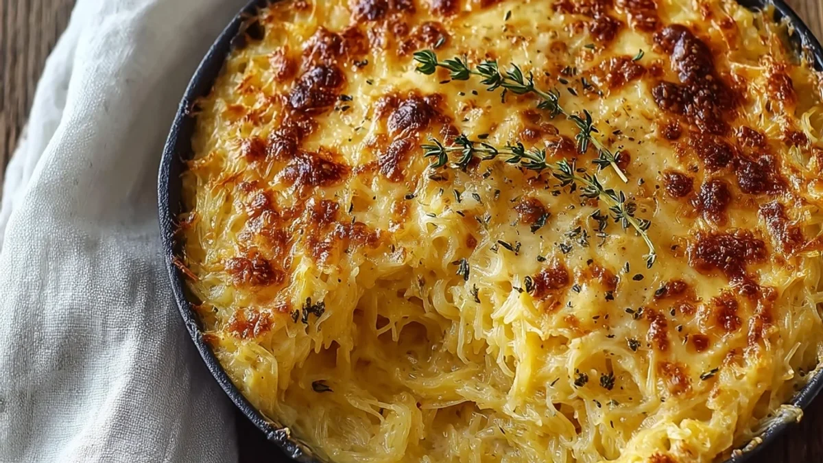 Cheesy Spaghetti Squash Au Gratin: A Comforting Bake