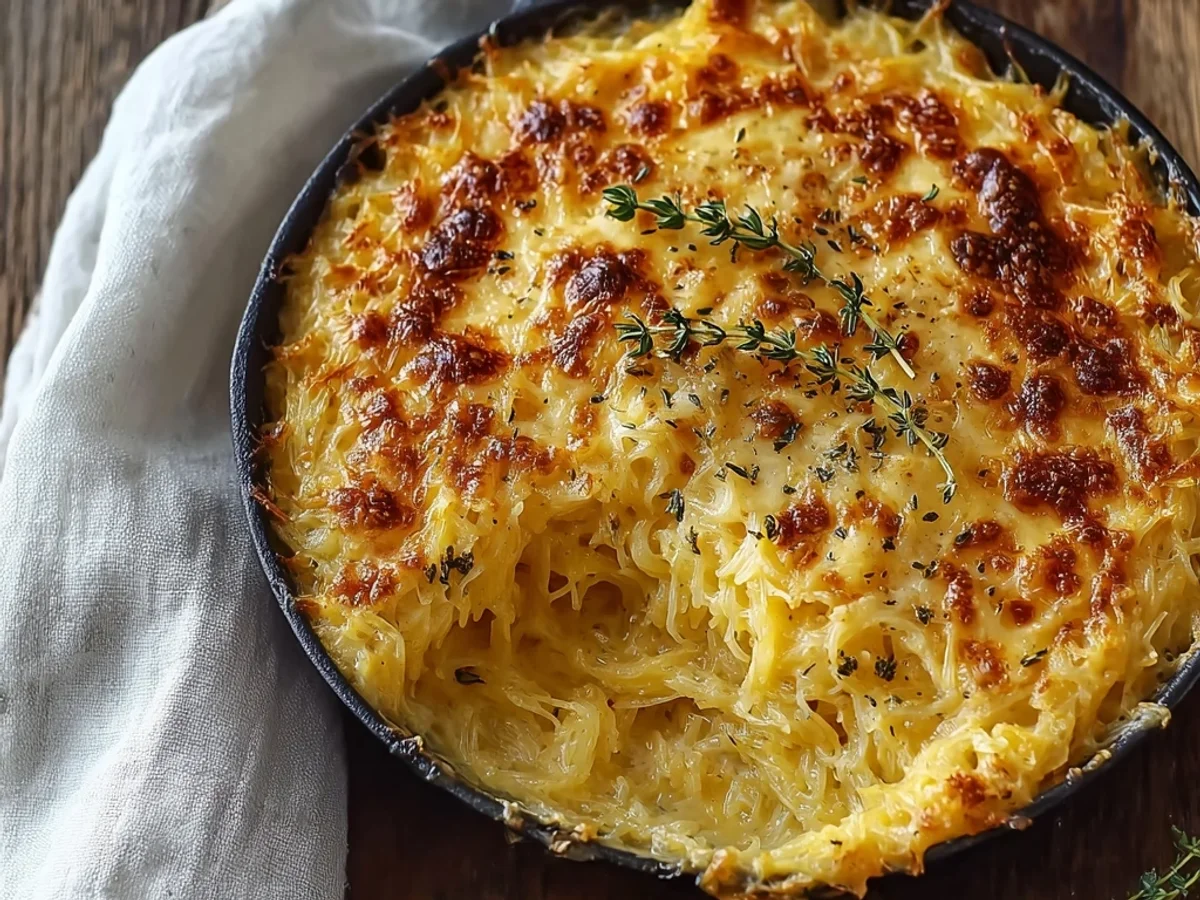 Cheesy Spaghetti Squash Au Gratin: A Comforting Bake - Featured Image
