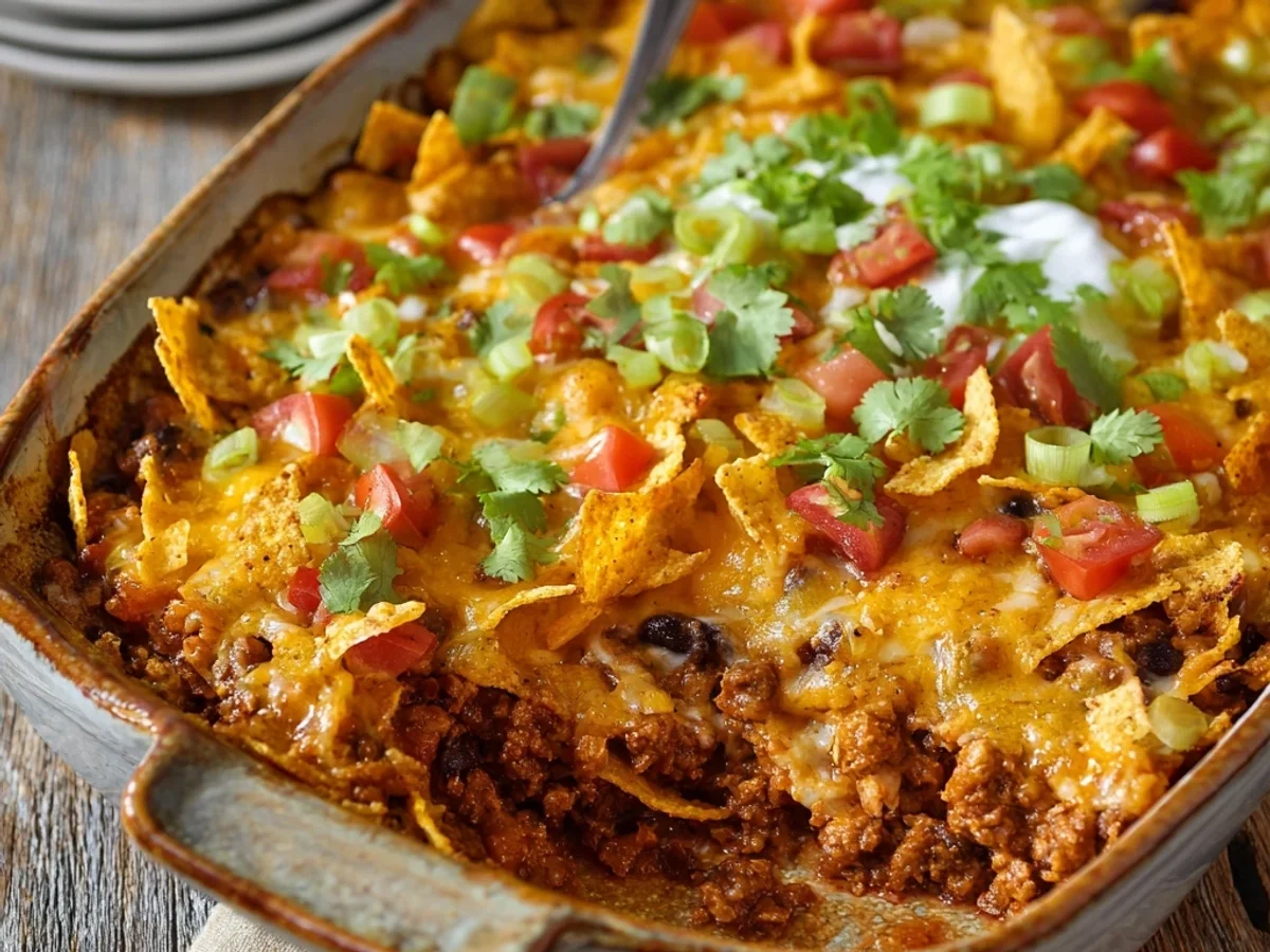 Cheesy Walking Taco Casserole: Quick & Easy Family Dinner - Featured Image