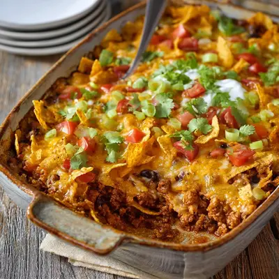 Cheesy Walking Taco Casserole: Quick & Easy Family Dinner
