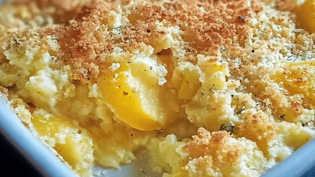 Cheesy Yellow Squash Casserole Recipe