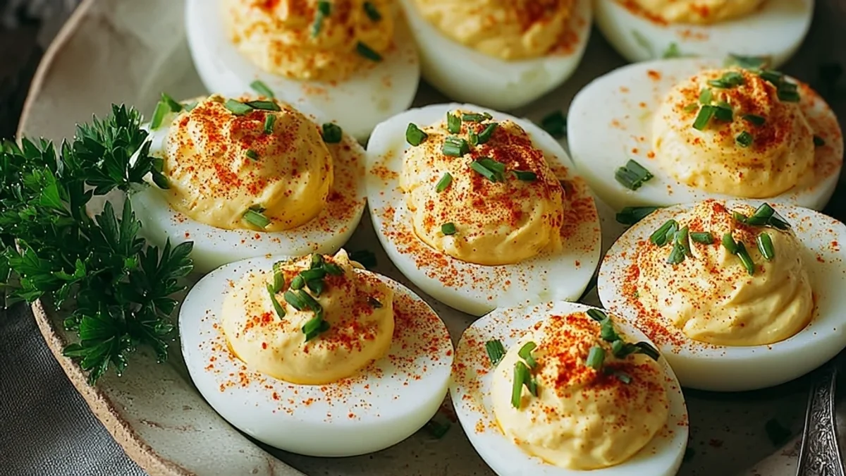 Classic Deviled Eggs: A Tangy, Creamy Appetizer