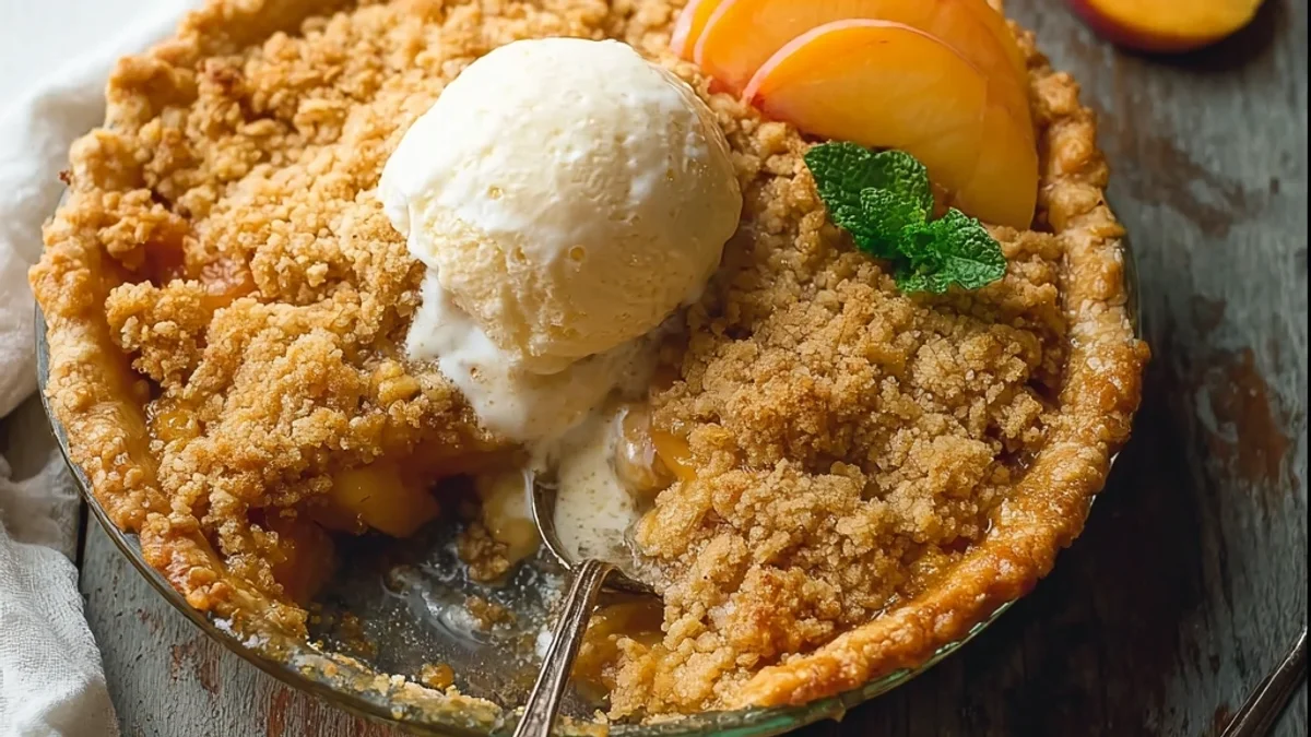Classic Peach Crumble Pie: Easy Summer Dessert