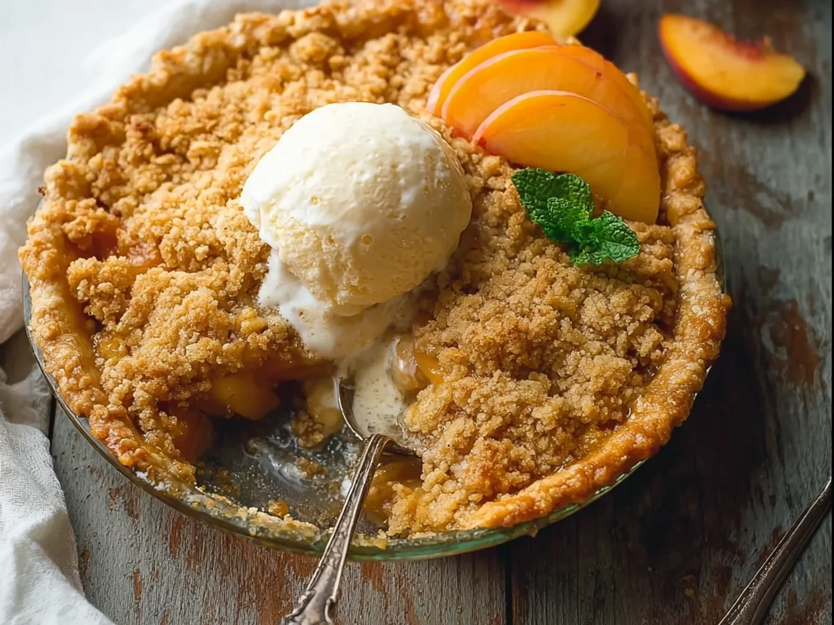 Classic Peach Crumble Pie: Easy Summer Dessert - Featured Image