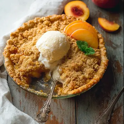 Classic Peach Crumble Pie: Easy Summer Dessert