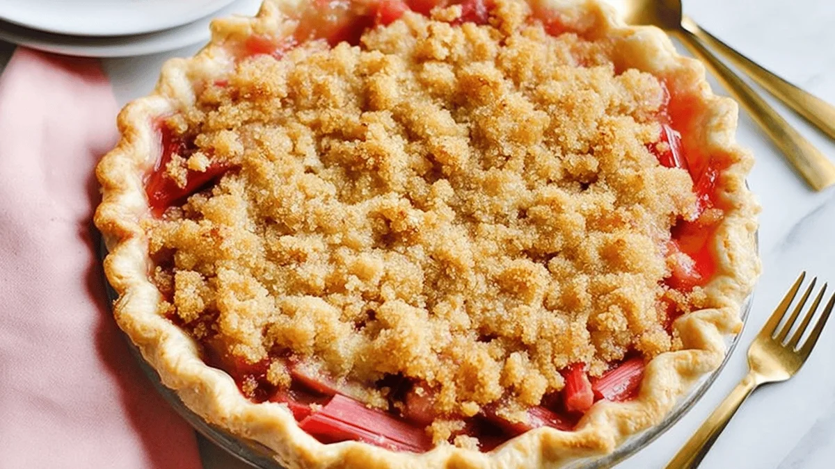 Classic Rhubarb Pie Recipe for a Sweet & Tangy Delight