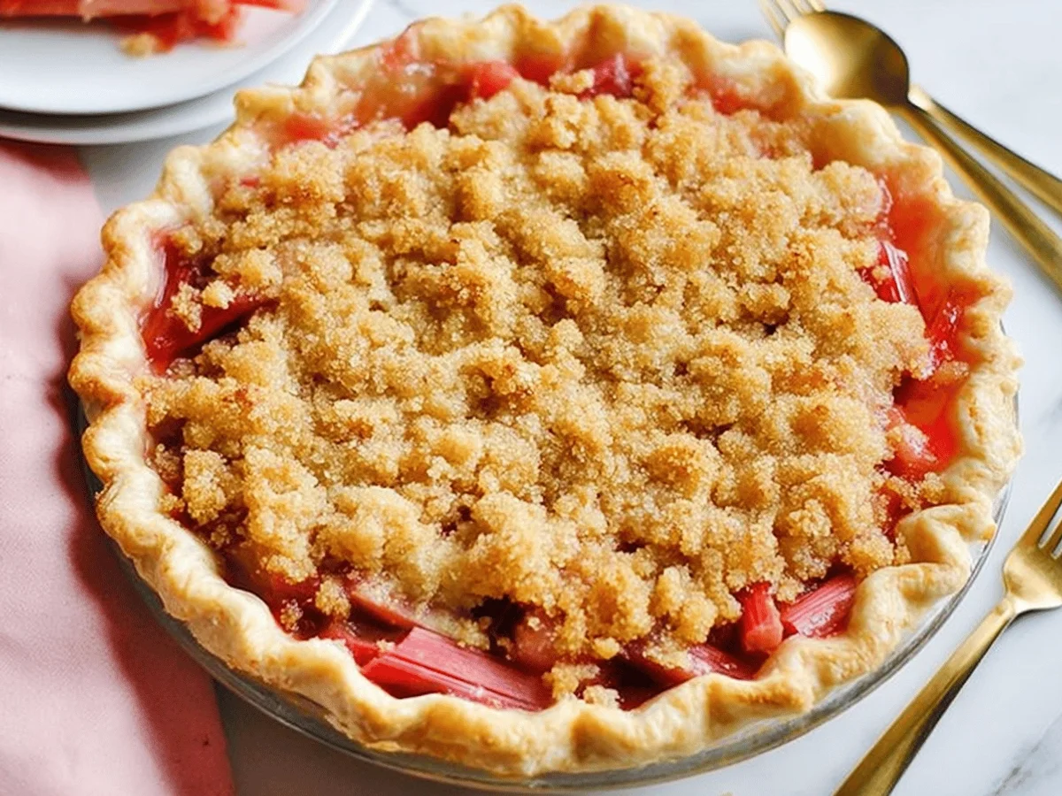 Classic Rhubarb Pie Recipe for a Sweet & Tangy Delight - Featured Image