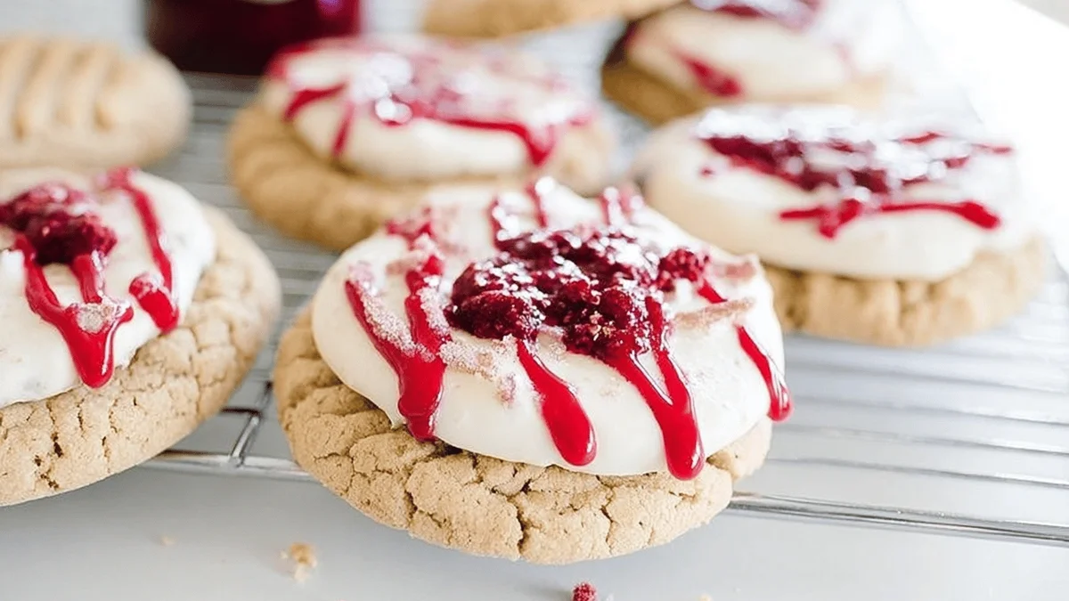 Copycat Crumbl Raspberry Cheesecake Cookies Recipe