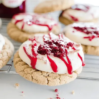 Copycat Crumbl Raspberry Cheesecake Cookies Recipe