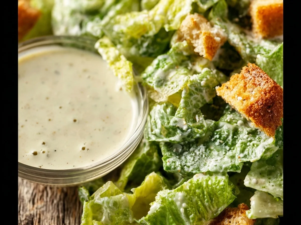 Creamy 10-Min Easy Caesar Salad Dressing - Featured Image
