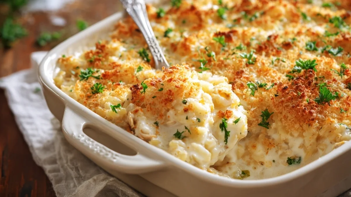 Creamy Angel Chicken Rice Casserole: A Hearty Dinner