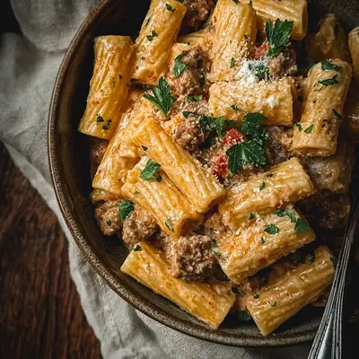 Creamy Beef Sausage Rigatoni: Hearty Weeknight Meal