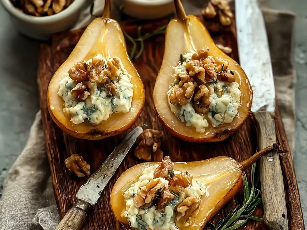Creamy Blue Cheese Stuffed Pears: Easy Appetizer - Featured Image