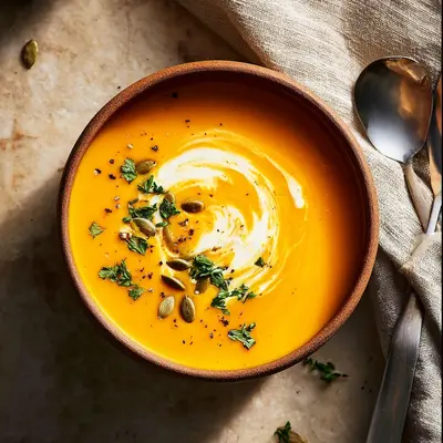 Creamy Butternut Squash Sweet Potato Soup for Fall