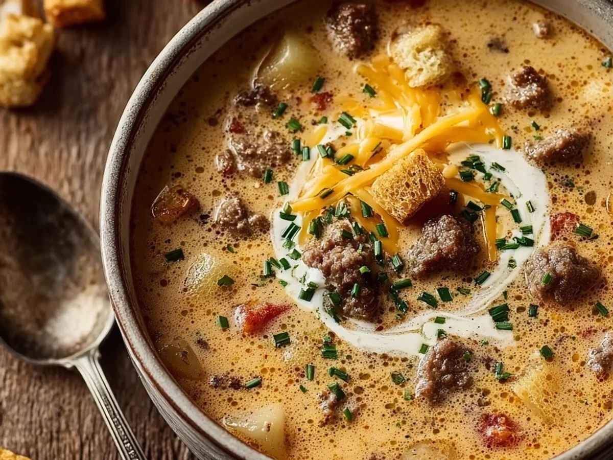 Creamy Cheeseburger Soup Recipe: Hearty Comfort - Featured Image