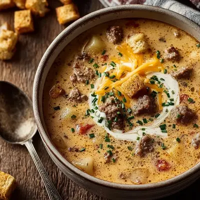 Creamy Cheeseburger Soup Recipe: Hearty Comfort
