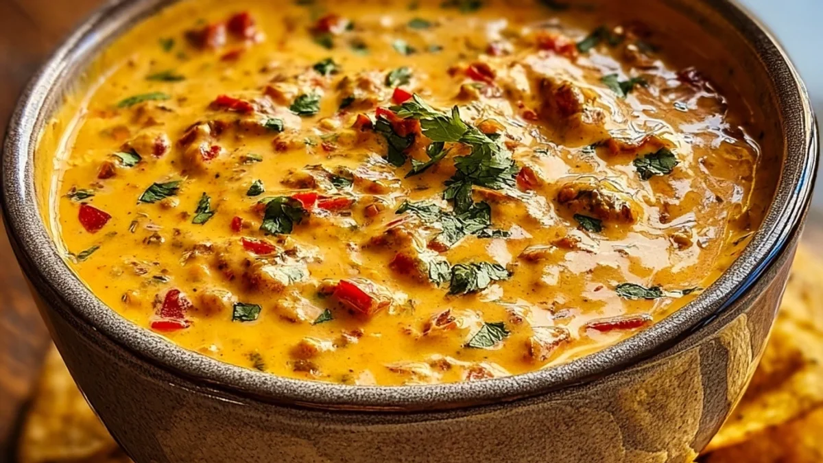 Creamy Cheesy Rotel Ranch Queso Dip