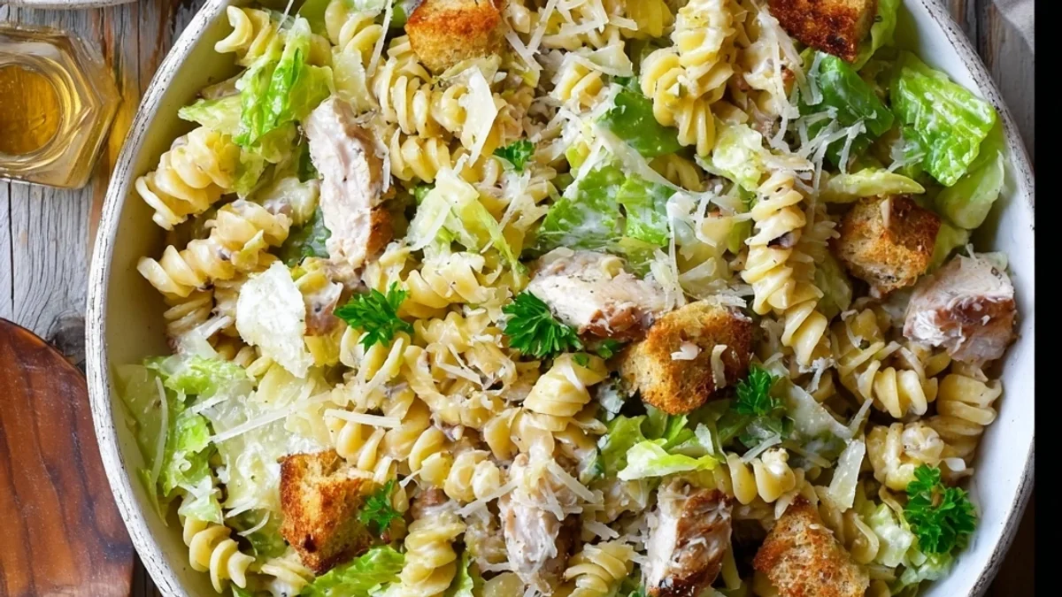 Creamy Chicken Caesar Pasta Salad: A Weeknight Favorite