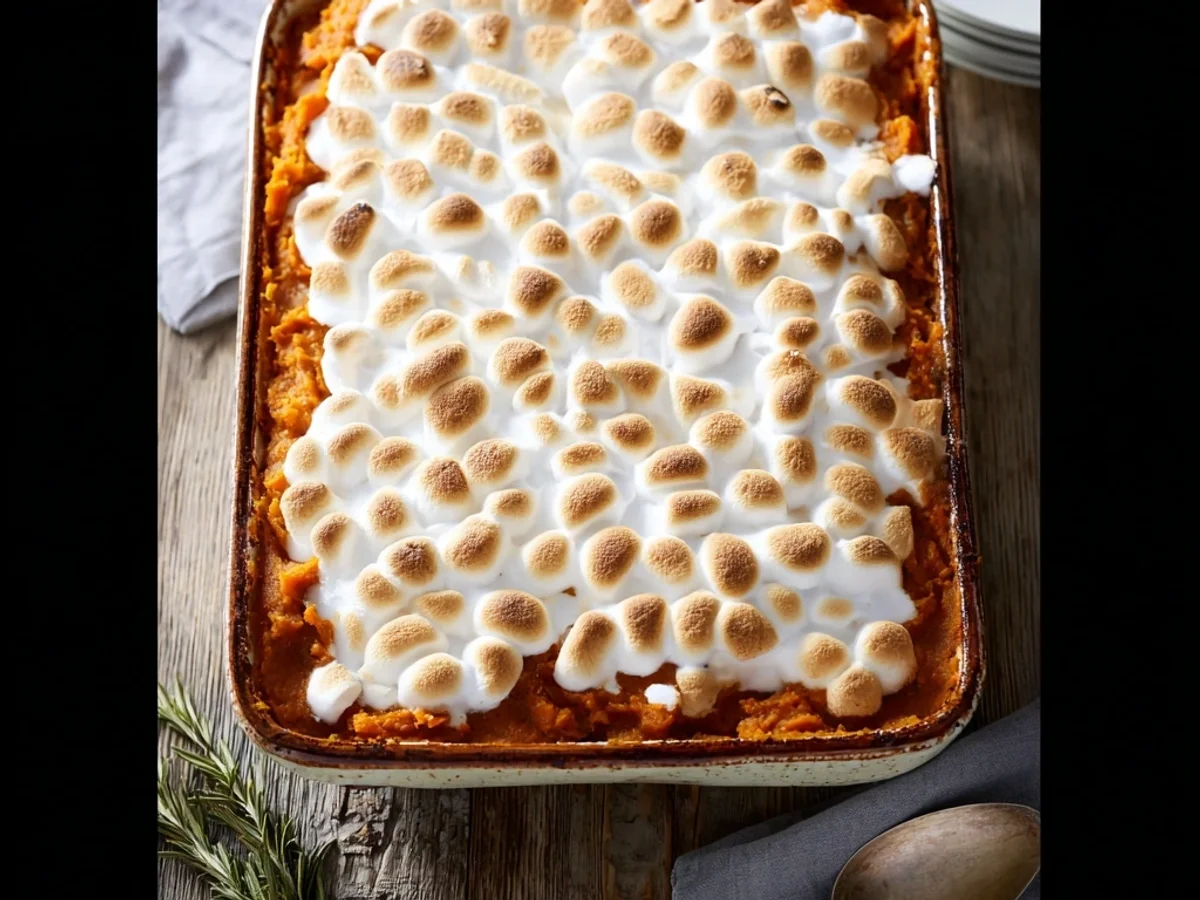 Creamy Easy Sweet Potato Casserole with Pecans - Featured Image