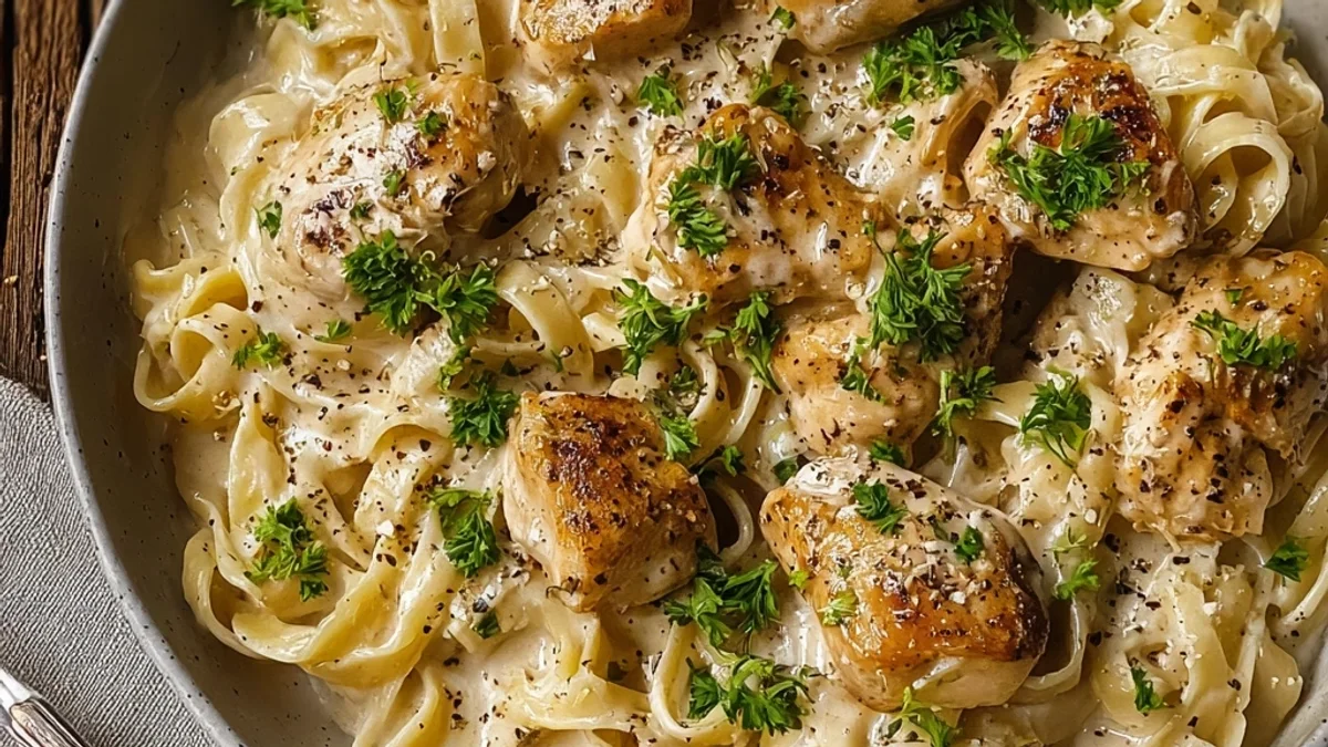Creamy Garlic Butter Chicken Noodles: A Weeknight Hug