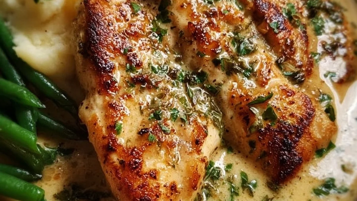 Creamy Garlic Parmesan Chicken Breast: 30 Min Meal