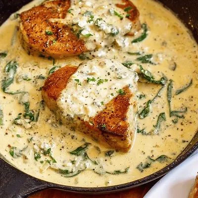 Creamy Garlic Parmesan Pork Chops Recipe