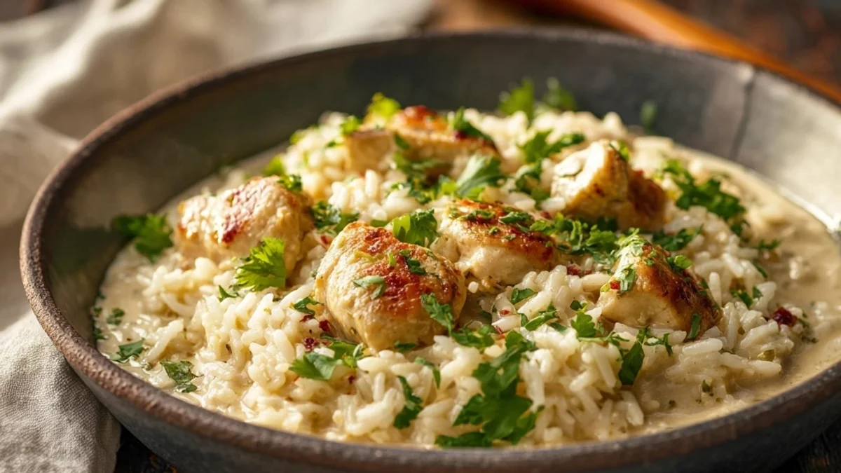 Creamy Herb Chicken Basmati Rice: Flavorful One-Pan Meal