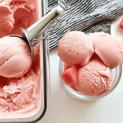 Creamy Homemade Watermelon Ice Cream