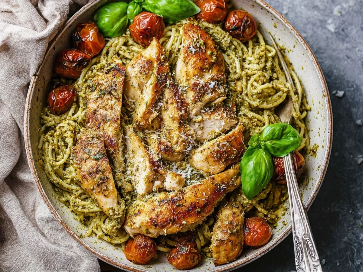 Creamy Pesto Chicken: A Fast & Flavorful Weeknight Meal - Featured Image