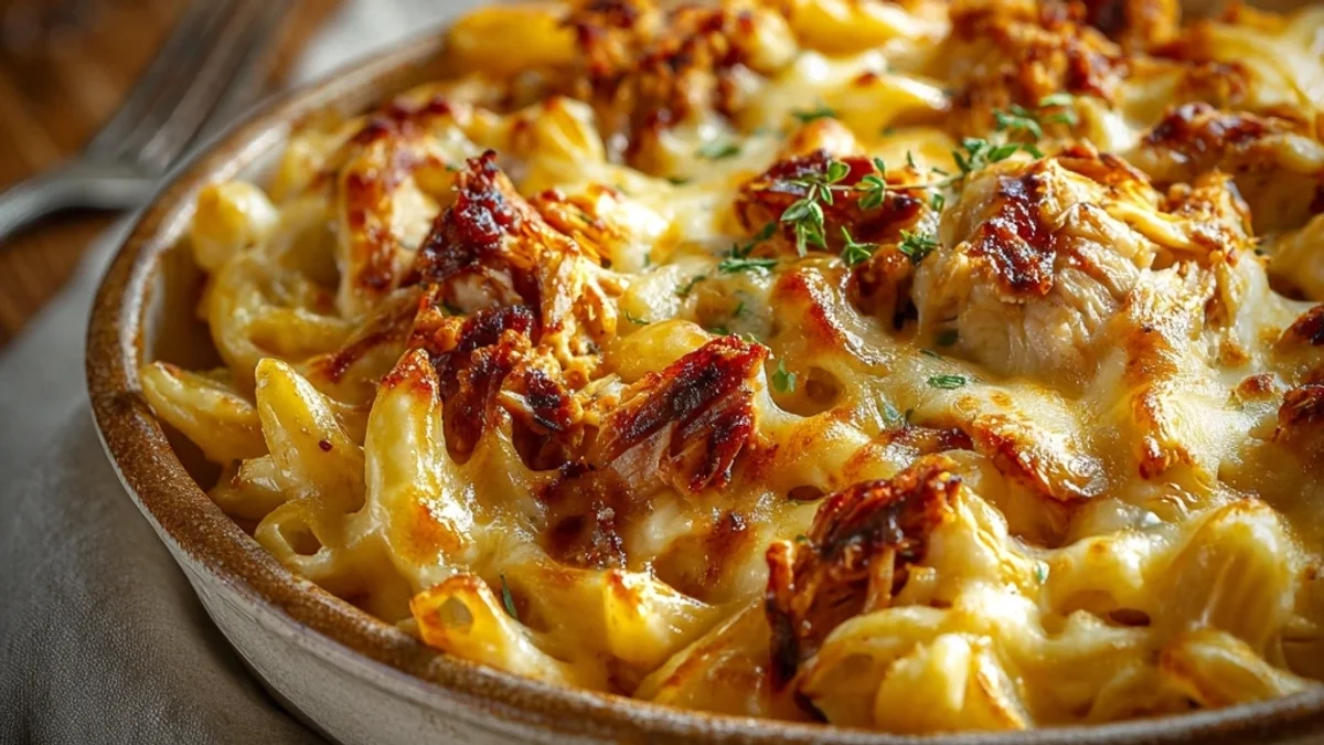 Creamy Smoky BBQ Chicken Mac and Cheese