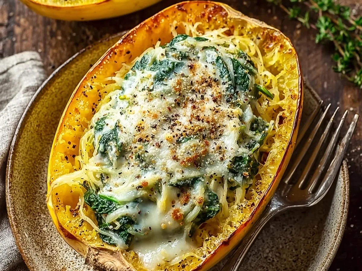 Creamy Spinach Stuffed Spaghetti Squash: A Weeknight Hug - Featured Image