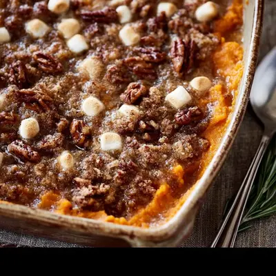 Creamy Sweet Potato Casserole: Holiday Side with Pecans