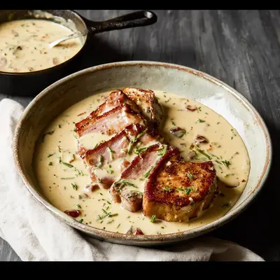 Creamy Turkey Ham & Lamb Chops: A Comforting Blend