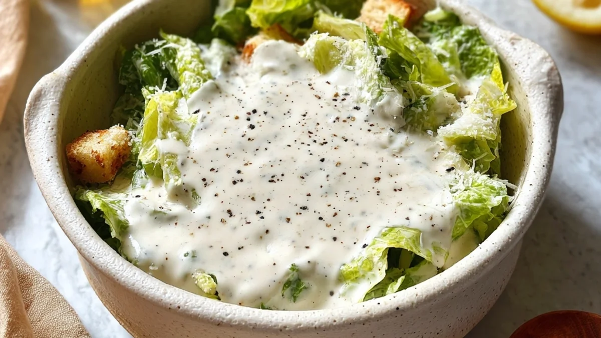 Creamy Vegetarian Caesar Dressing: Tangy & Garlicky