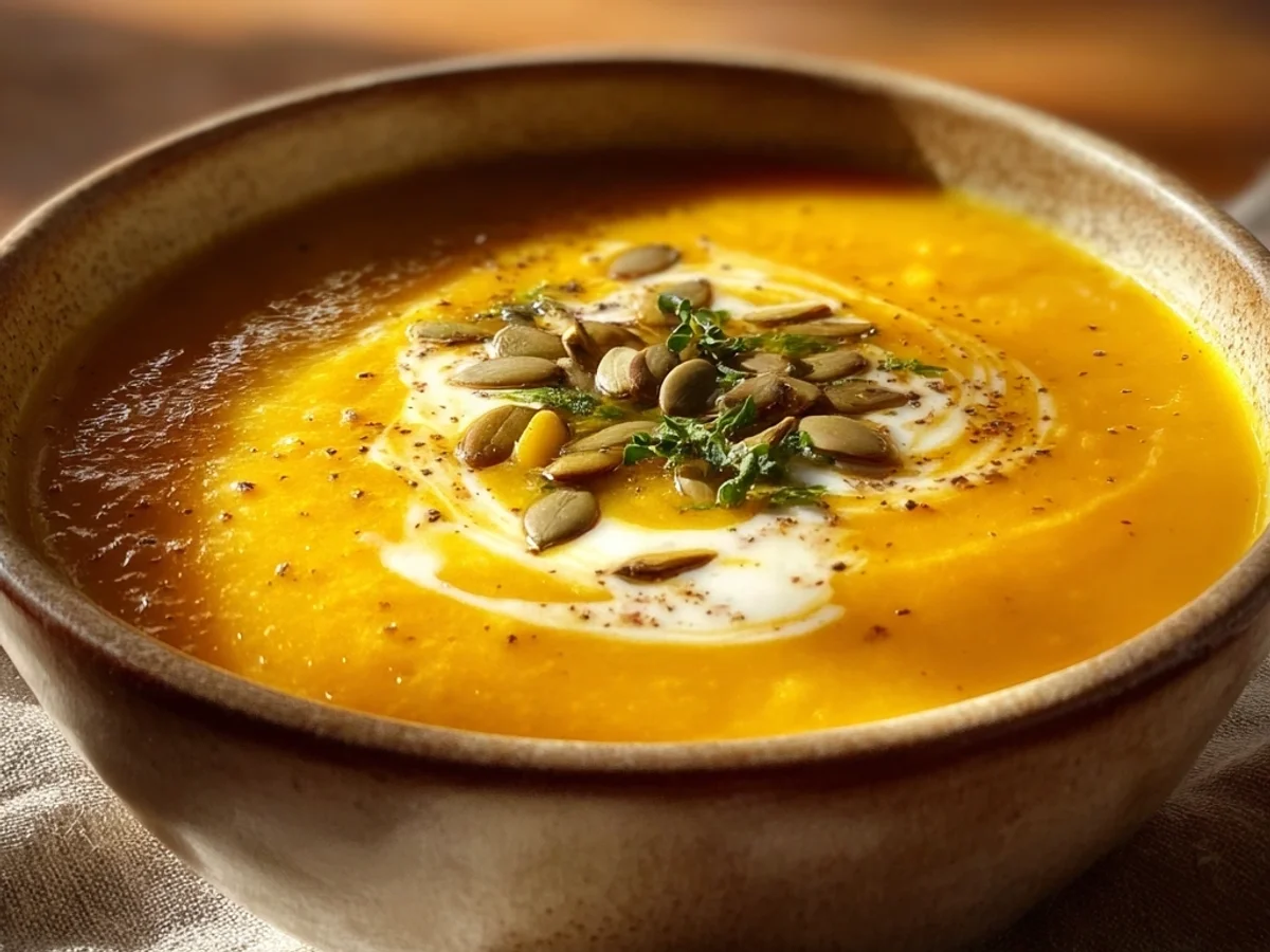 Creamy Velvety Butternut Squash Soup Recipe - Featured Image