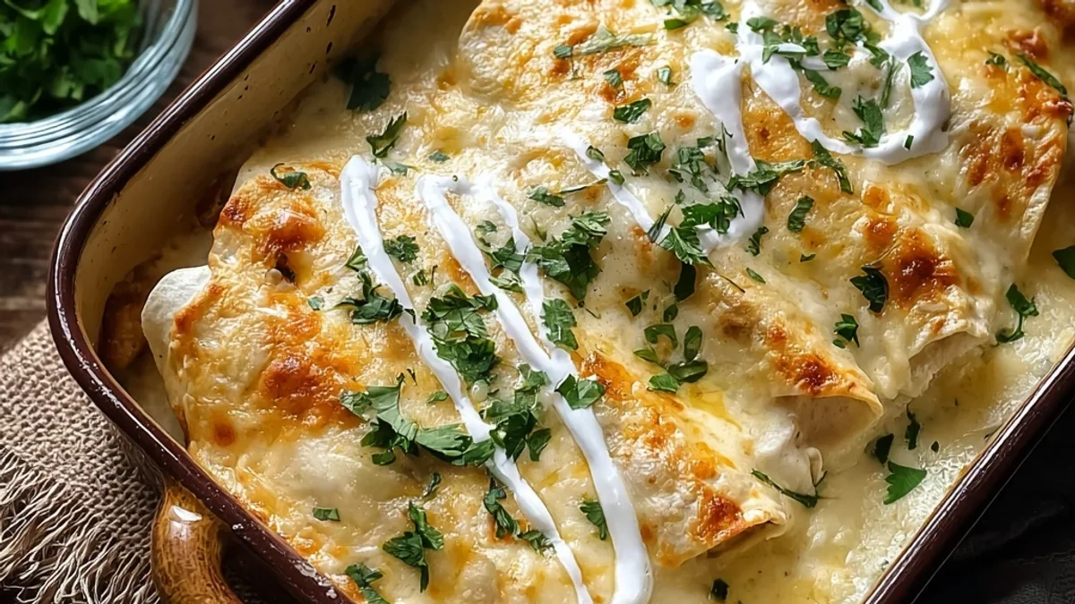 Creamy White Chicken Enchiladas: Weeknight Comfort
