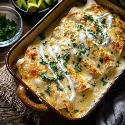Creamy White Chicken Enchiladas: Weeknight Comfort