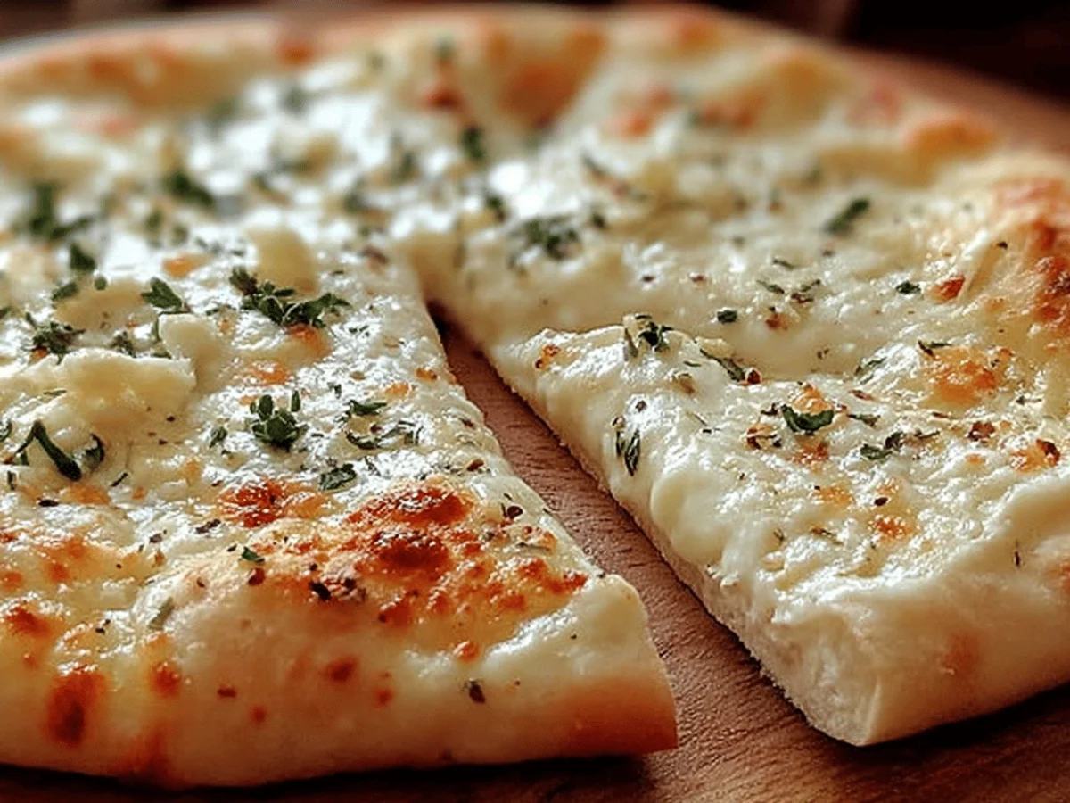 Creamy White Garlic Pizza Sauce Recipe - Featured Image