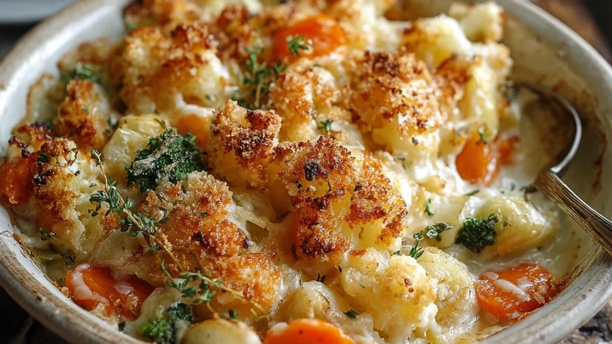 Creamy Winter Vegetable Bake: Hearty Comfort Dish